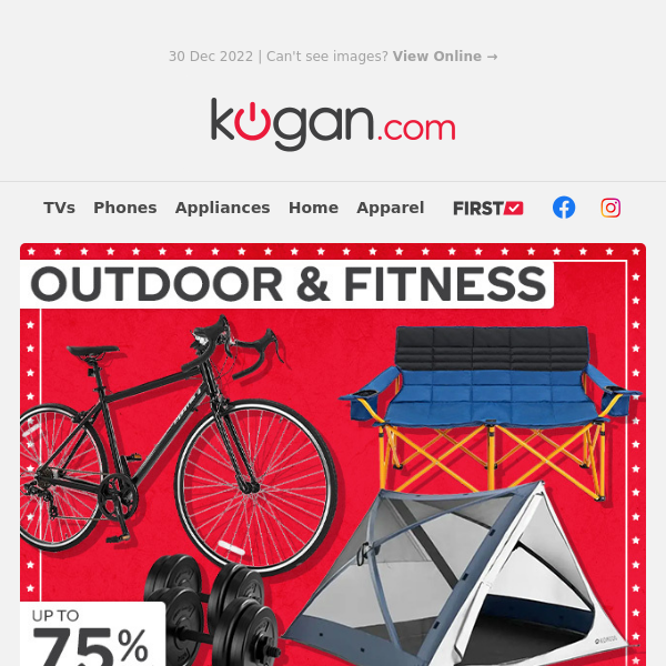 Boxing Day Sale: Up to 75% OFF Outdoors & Fitness Essentials!*