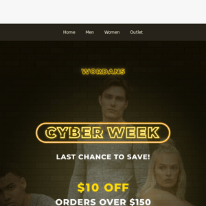 Don't Miss Out on Wordans' Cyberweek Sale! ⚠️