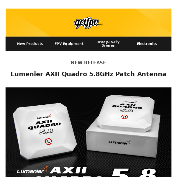 🚀🔥 New Products: Lumenier AXII QUADRO Antenna, HGLRC M100 Mini GPS  |  + Tons Back in Stock  🔥🚀