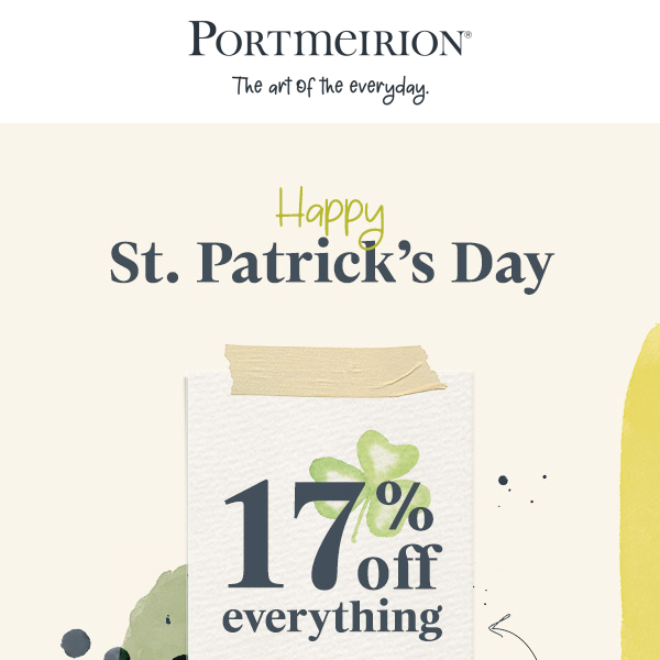 St. Patrick's Day 17% Off Everything