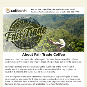 About Fair Trade Coffee