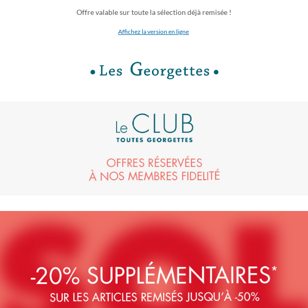 [SOLDES] -20% supplémentaires sur toute la sélection !