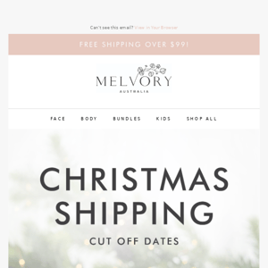 Order before these dates for Christmas Shipping! 🎄