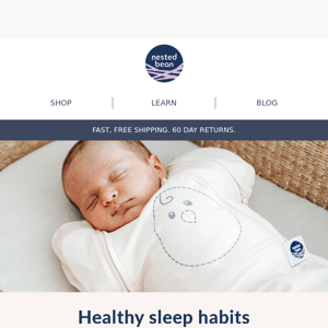 Learn healthy baby sleep habits 💤