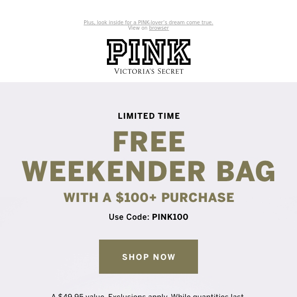 Get Your Perfect Bag for 100% Off