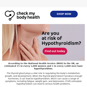 Are you at risk of Hypothyroidism?