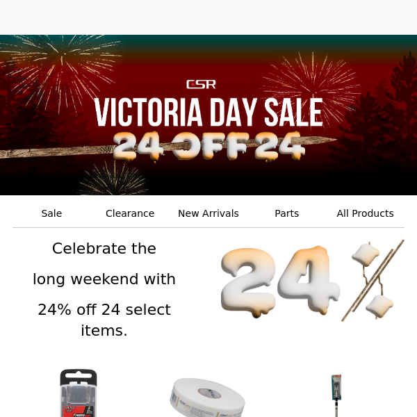 Victoria Day Savings - 24% Off 24 Products 🎆