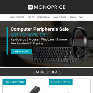 Computer Peripherals SALE | Up to 57% OFF