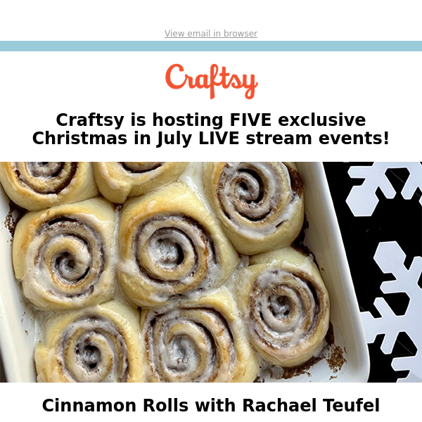 Join us LIVE to make Cinnamon Rolls!