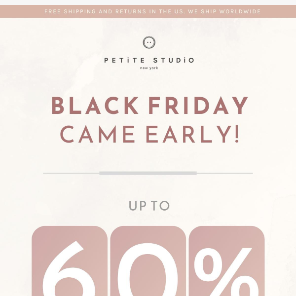 Shh! Your Black Friday Early Access starts NOW ✨