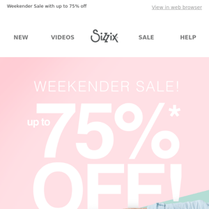 Sale! The Weekend is here!