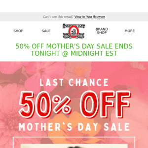 50% Off Mother's Day Sale - Ends at Midnight EST