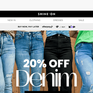 TAKE 20% off ALL DENIM! 😱 Including SCULPT JEANS!