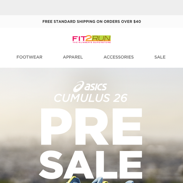 The Asics Cumulus 26 Is Now On Presale!