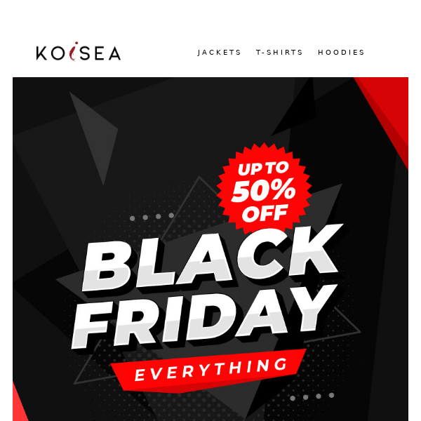 [KOISEA] Black Friday Sale Starts Now | Up to 50% OFF!
