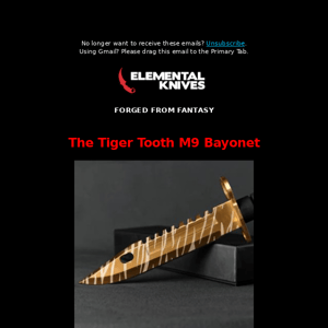 The Tiger Tooth M9 Bayonet