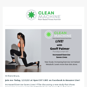CM Live!  Metabolism and Exercise