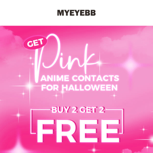 Get Pink Anime Contacts for Halloween!