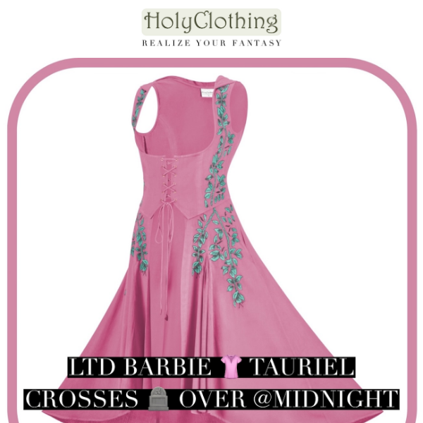 Ltd Barbie Pink 👚 Tauriel Crosses 🪦 Over @Midnight Holy Clothing