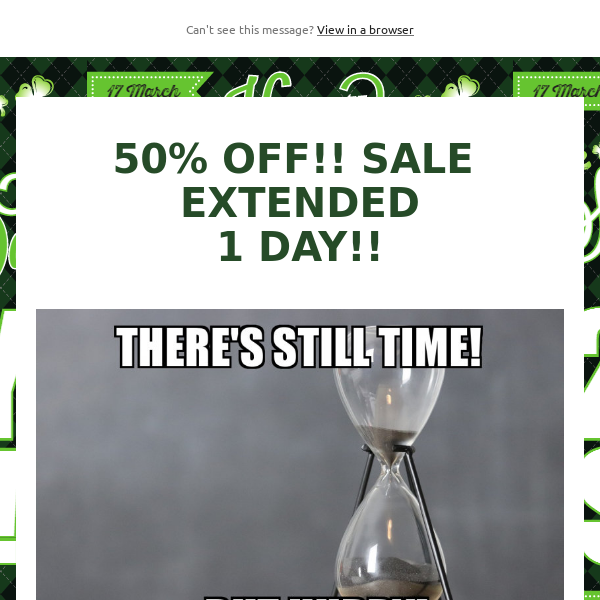 50% OFF!! SALE EXTENDED 1 DAY ONLY!!
