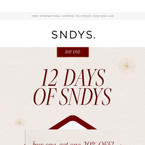12 Days Of SNDYS | Day One Offer 🎄