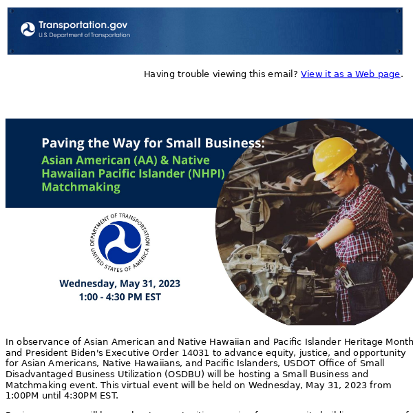 Paving the Way for Small Business: AA/NHPI Capacity Building & Matchmaking Event