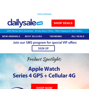 $109 Apple Watch Series 4 GPS + Cellular 4G