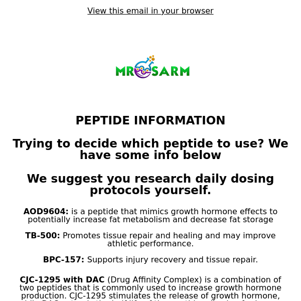 PEPTIDE INFORMATION