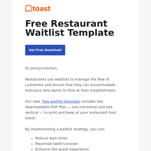 [Free download] Get the new waitlist template