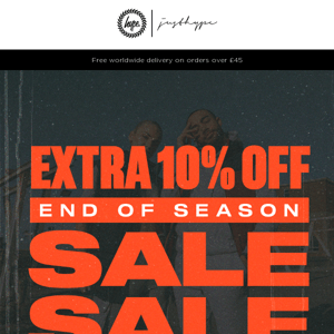End of season sale: 70% + Extra 10% 🤑! Shop now!