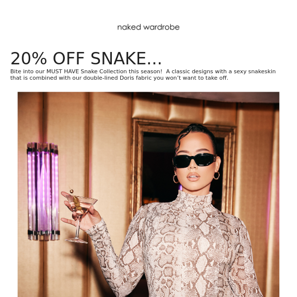 Make It A Sexy Holiday: 20% OFF SNAKE