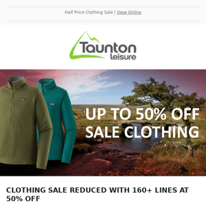 Save up to 50% in our outdoor clothing sale 😍