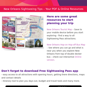 Your Free PDF Resources - Welcome to New Orleans Sightseeing Tips