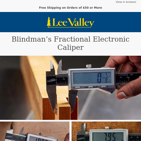 Easy to Read − Blindman’s Fractional Electronic Caliper