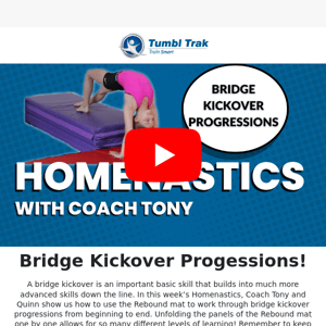 Bridge Kickover Progression! ✨ (Homenastics with Coach Tony)