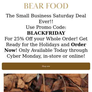 Small Business Saturday 25% OFF!😱