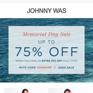 Take up to 75% Off All Sale Styles