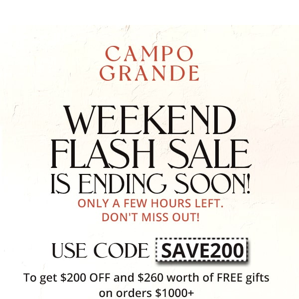 Weekend Flash Sale ends in a few hours!