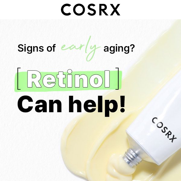 Signs of early aging?🚨 Retinol can help!