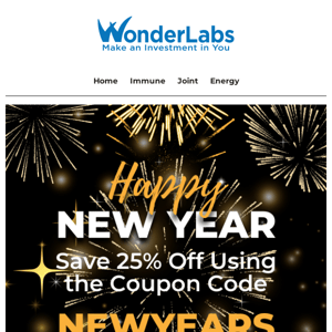 Starting Off the New Year With a Bang! Save 25% Off This Entire Weekend! Happy New Year! ✨