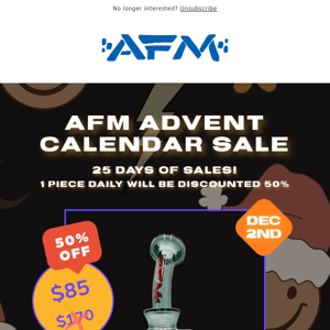 Day 2: AFM Advent Calendar Sale!