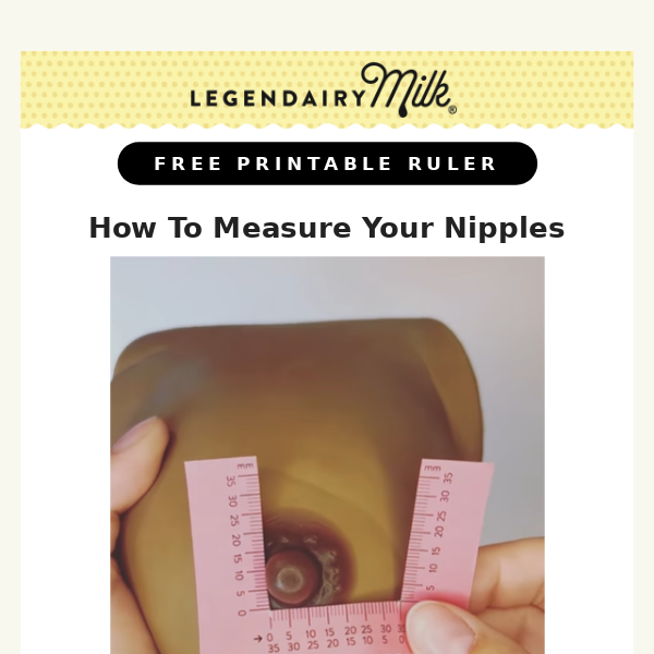 Silicone Nipple Ruler - Instructional Guide – Legendairy Milk