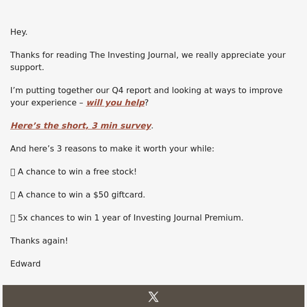 Help Improve The Investing Journal & Win Exciting Prizes! 🎁
