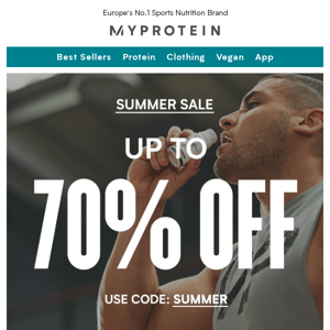 Time to stock up with up to 70% off in our summer sale