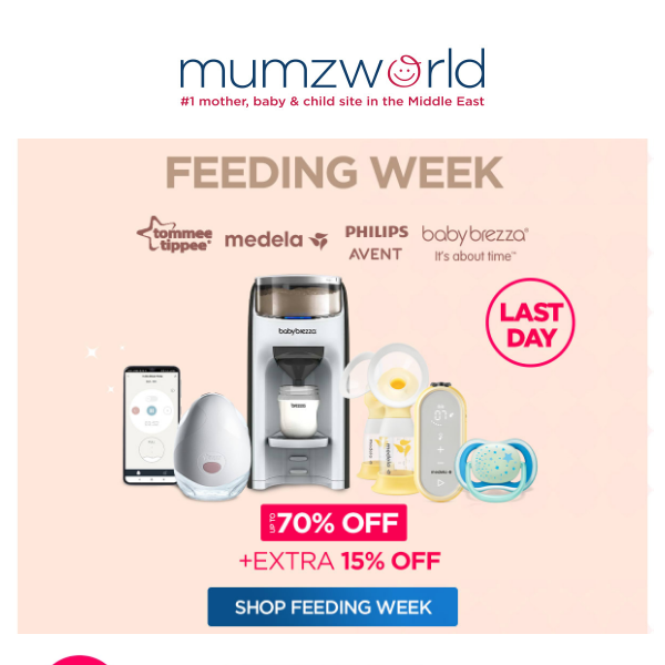 Mumzworld, 🚨 أسبوع التغذية قرب ينتهي!