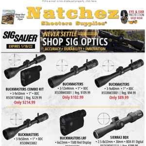 Never Settle Shop Sig Optics