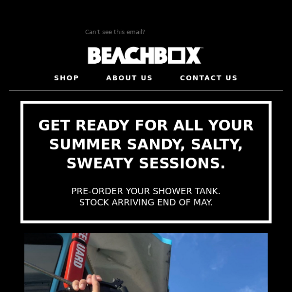 ☀️ Summer and our BeachBox shower tanks are coming!