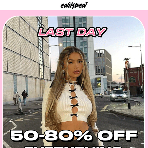 50-80% OFF ALL ITEMS 👏