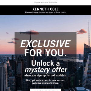 Unlock your exclusive offer.🔓