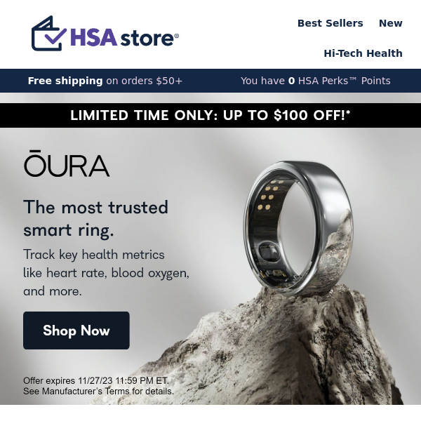 Oura Ring Now Available in FSA and HSA Stores